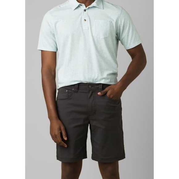 (A53) PRANA Men's Brion 9" Shorts in Charcoal, Size 28, NWT - Picture 3 of 13